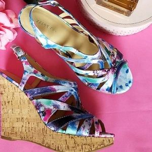 X•Appeal Tie Dye Multi-Color Wedges